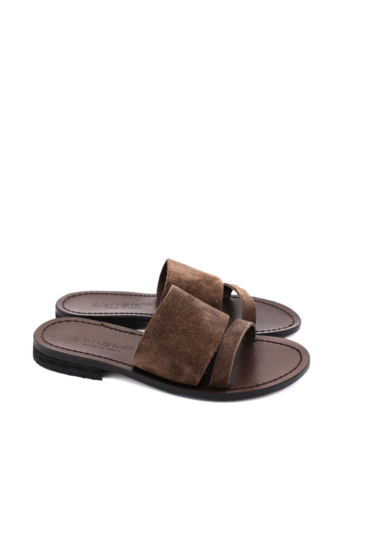Antichi Romani Sandali 26068 Camoscio Pepe