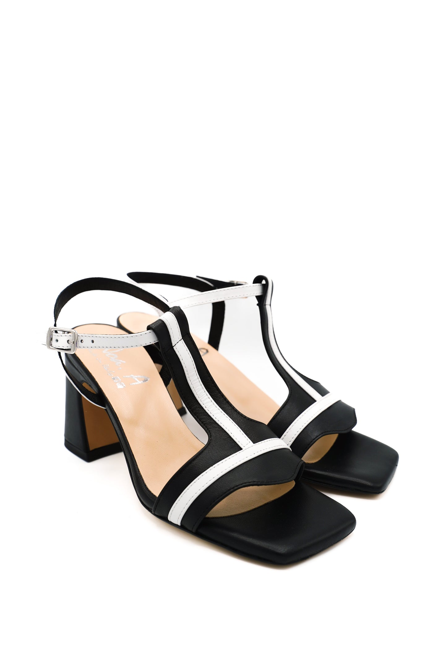 Slingback AL019 Nero/Bianco