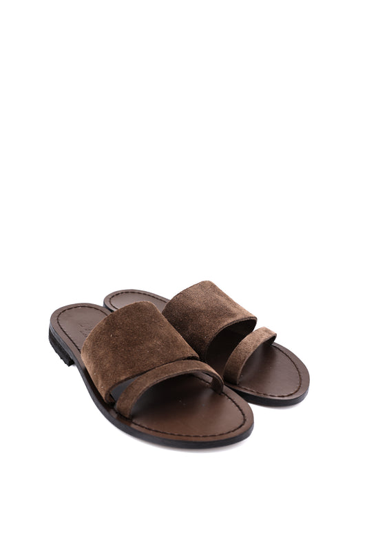 Antichi Romani Sandali 26068 Camoscio Pepe