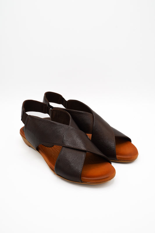 Sofia Mare Sandali Zenne Deri Marrone