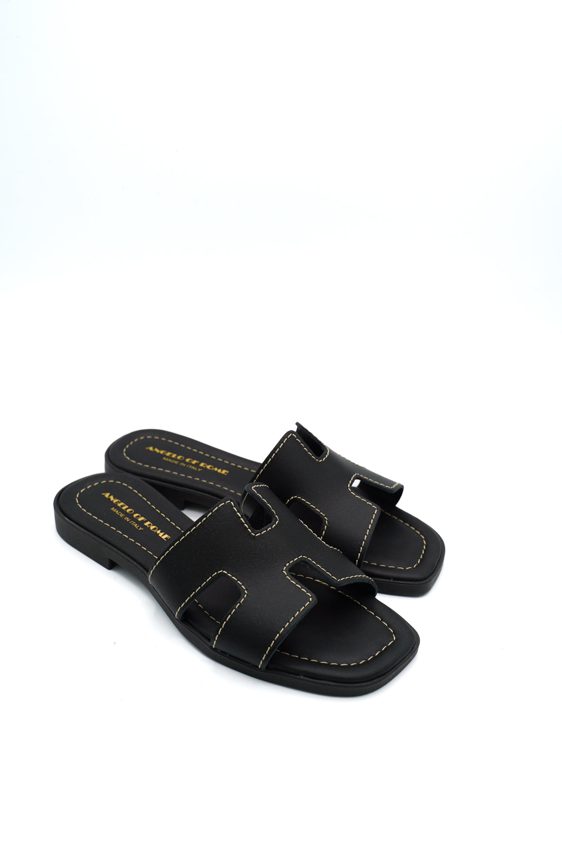 Angelo Of Rome Ciabattine Style 15 Nero