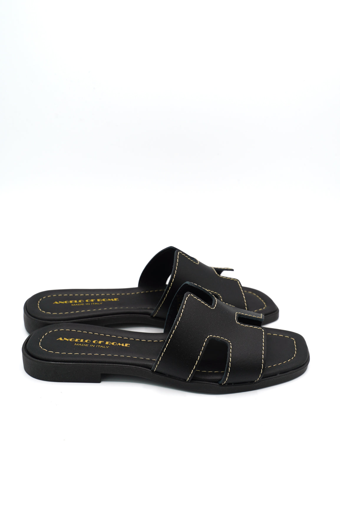 Angelo Of Rome Ciabattine Style 15 Nero