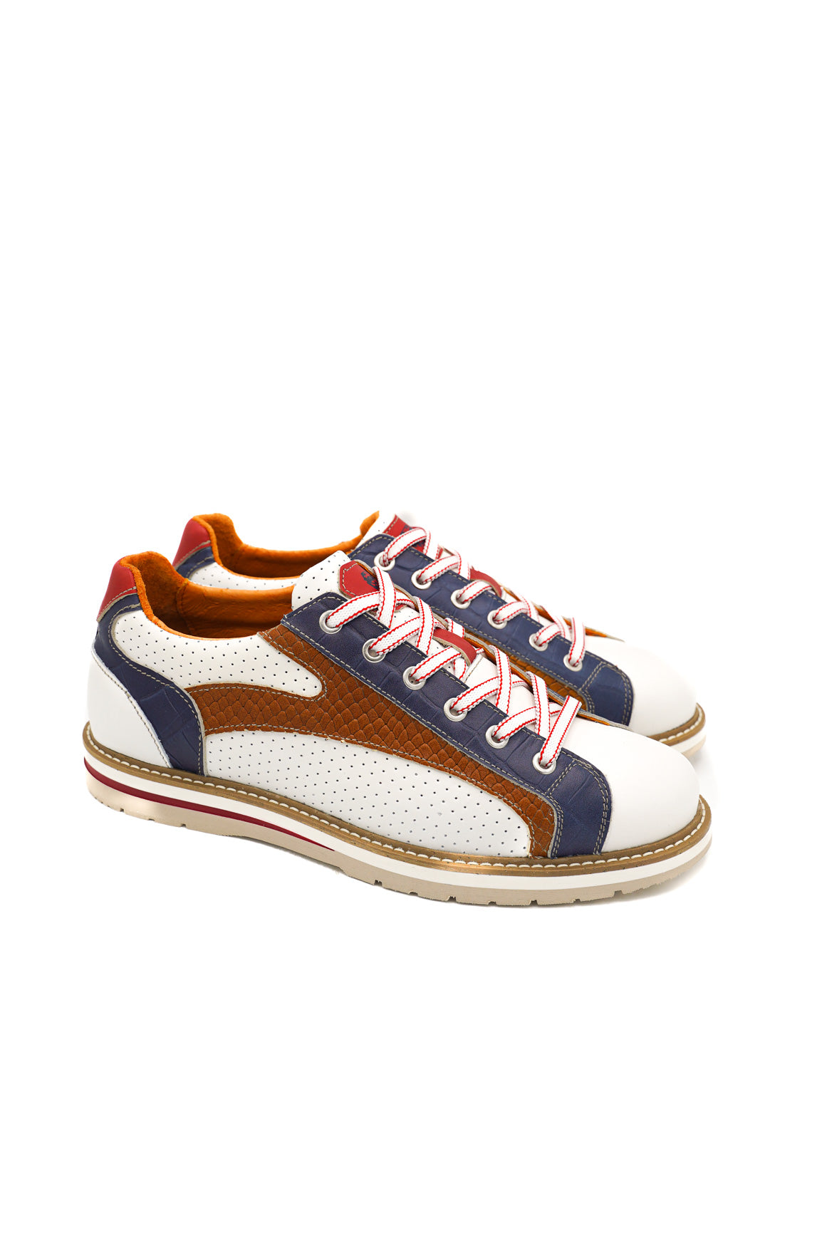 Zen Sneakers 22858 Bianco/Oceano/Bianco/Cuoio